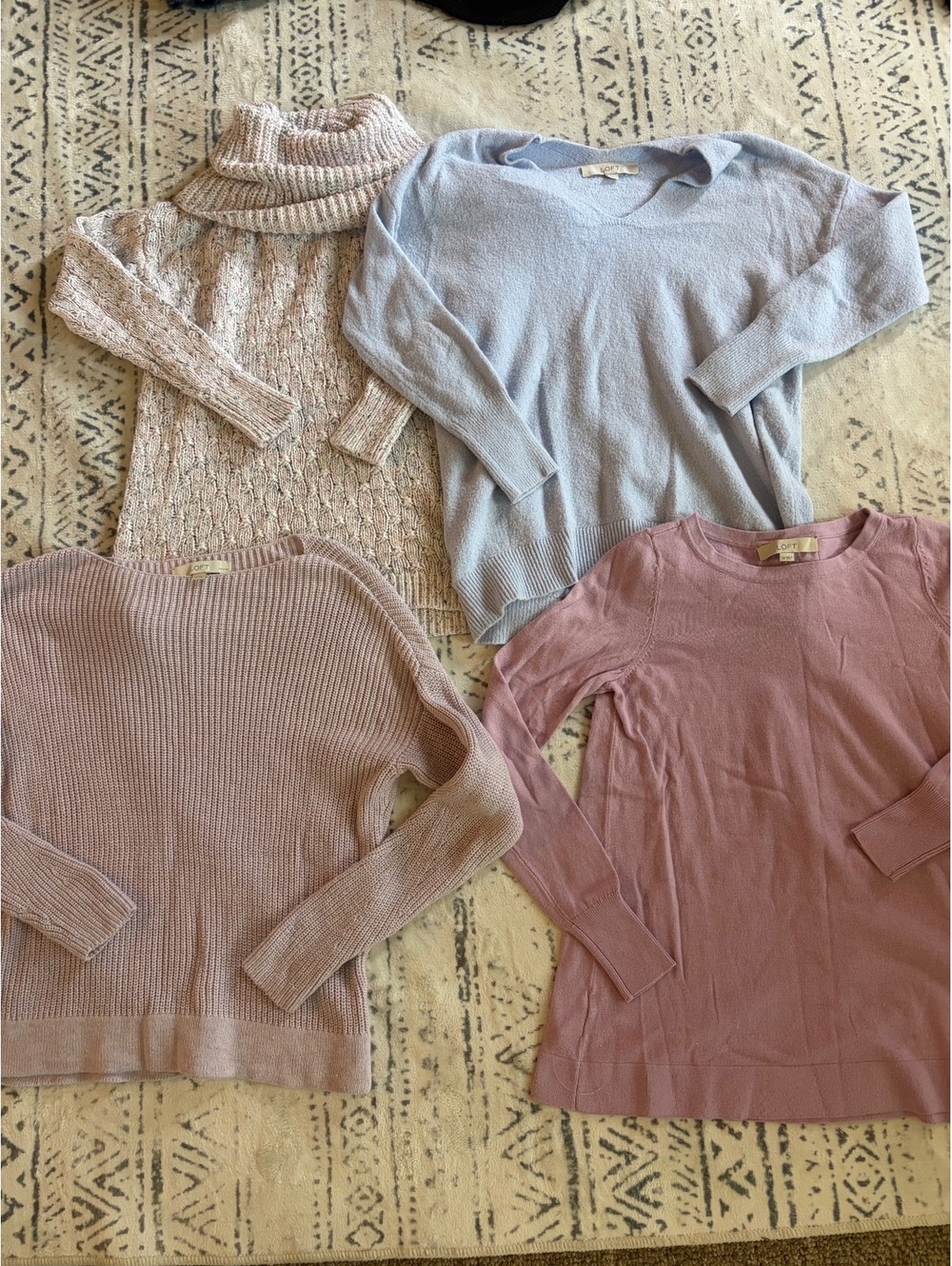 LOFT Women's Sweater Bundle - Petite Xsp Size, Pastel Colors